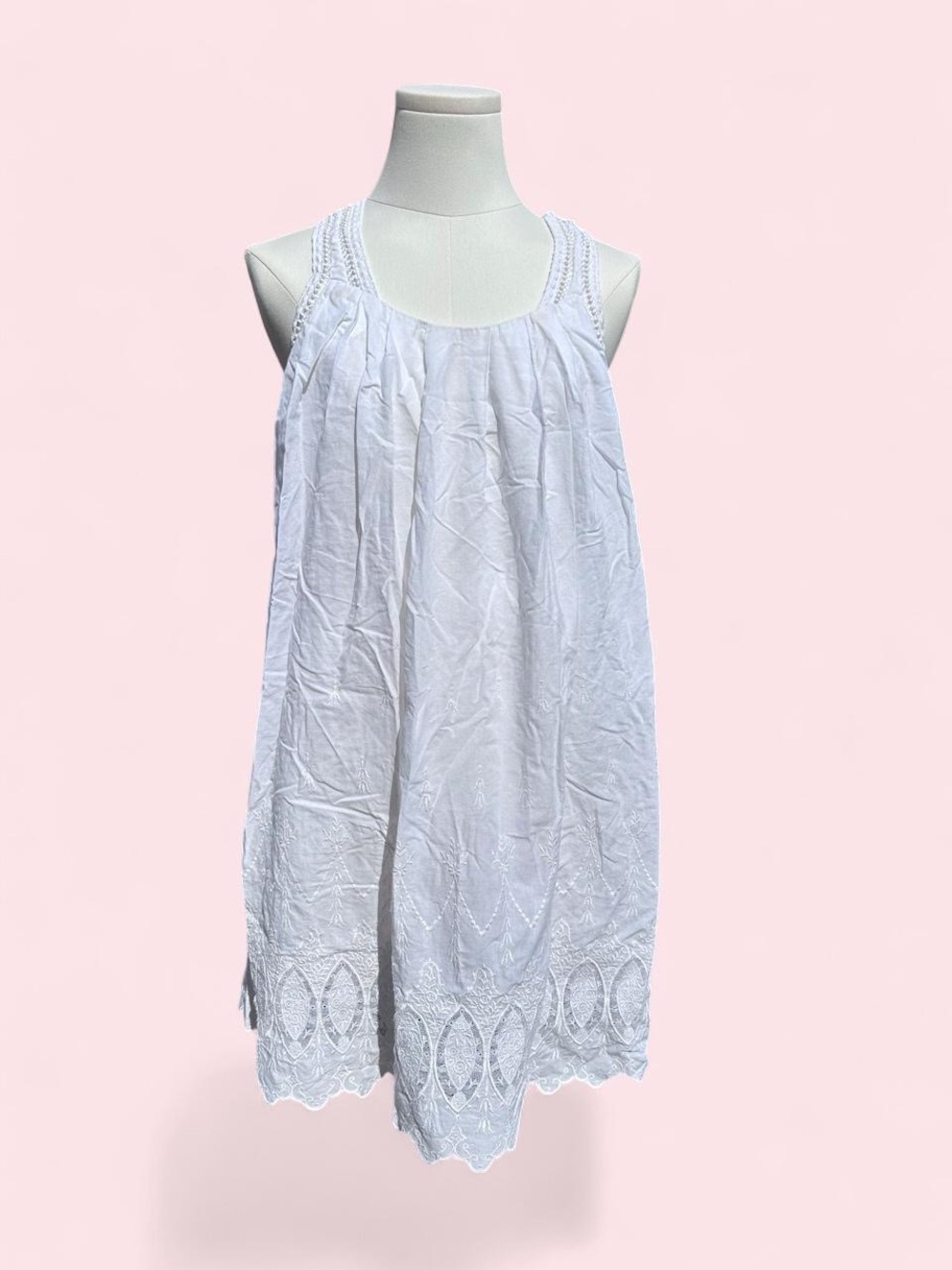 Collective Clothing cottagecore fairy beaded embroidered 100% cotton dress - sm